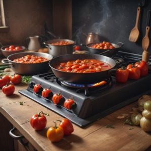 Острая аджика с варкой из помидоров, перца и чеснока: простой пошаговый рецепт